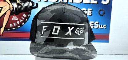 Fox Hat, Gray Camo with White Logo