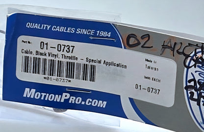 MotionPro Black Vinyl Throttle Cable 01-0737