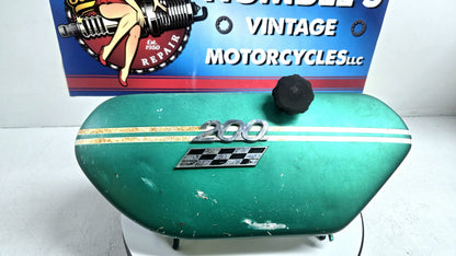OEM Yamaha CS3c 200 Left L Side Cover Sidecover Panel w/ Emblem 1970 Badge