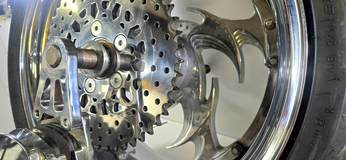 Harley-Davidson Custom Chopper Sawblade Style Rear Wheel