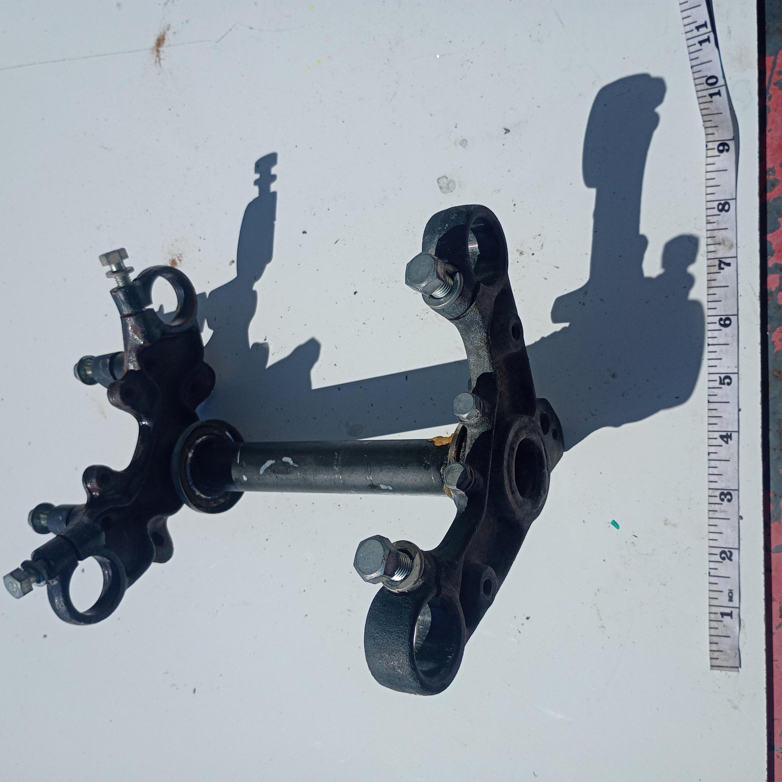 1980 YAMAHA MX100 OEM FRONT FORKS LOWER UPPER TRIPLE TREE STEM CLAMP