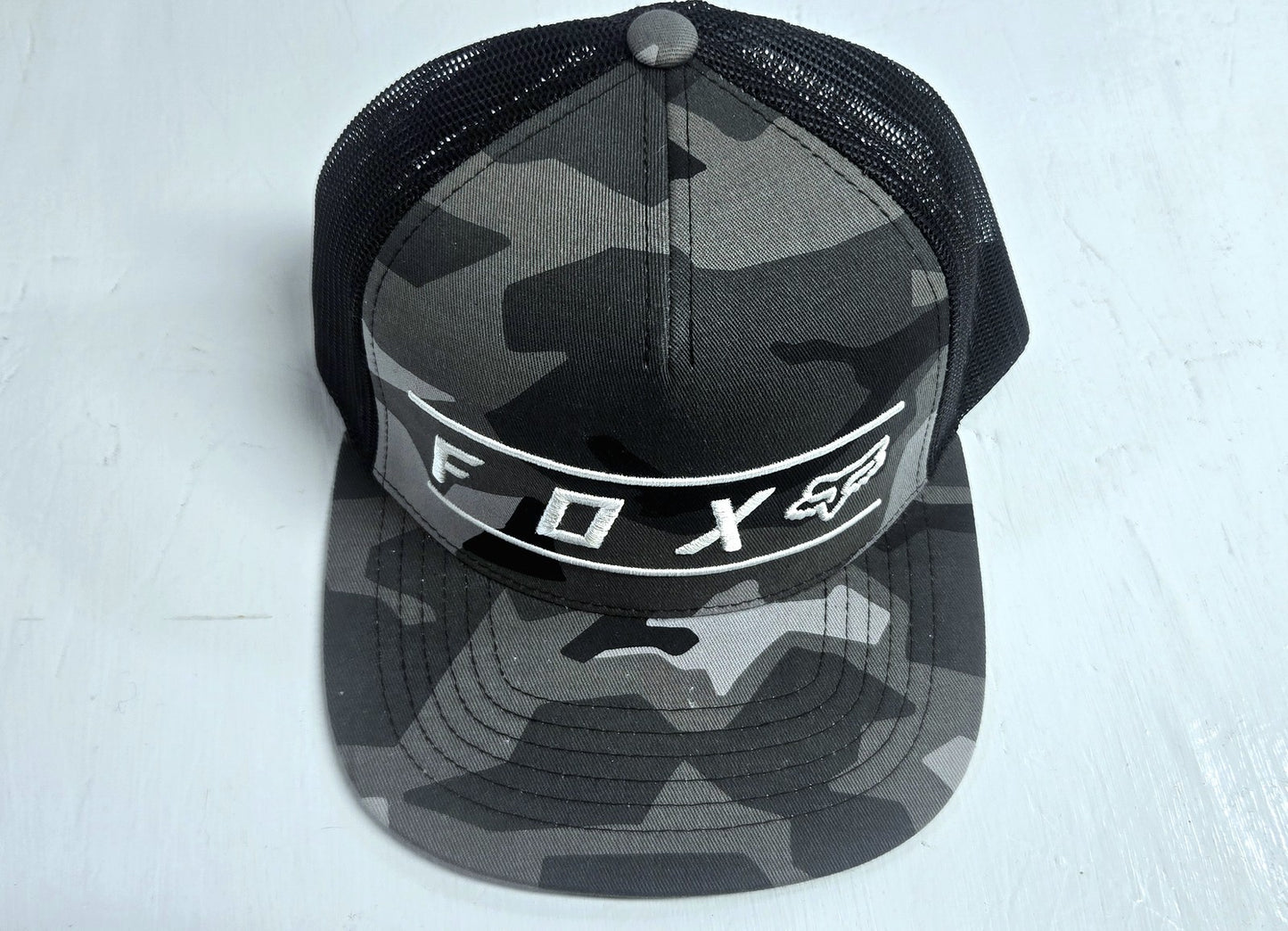 Fox Hat, Gray Camo with White Logo