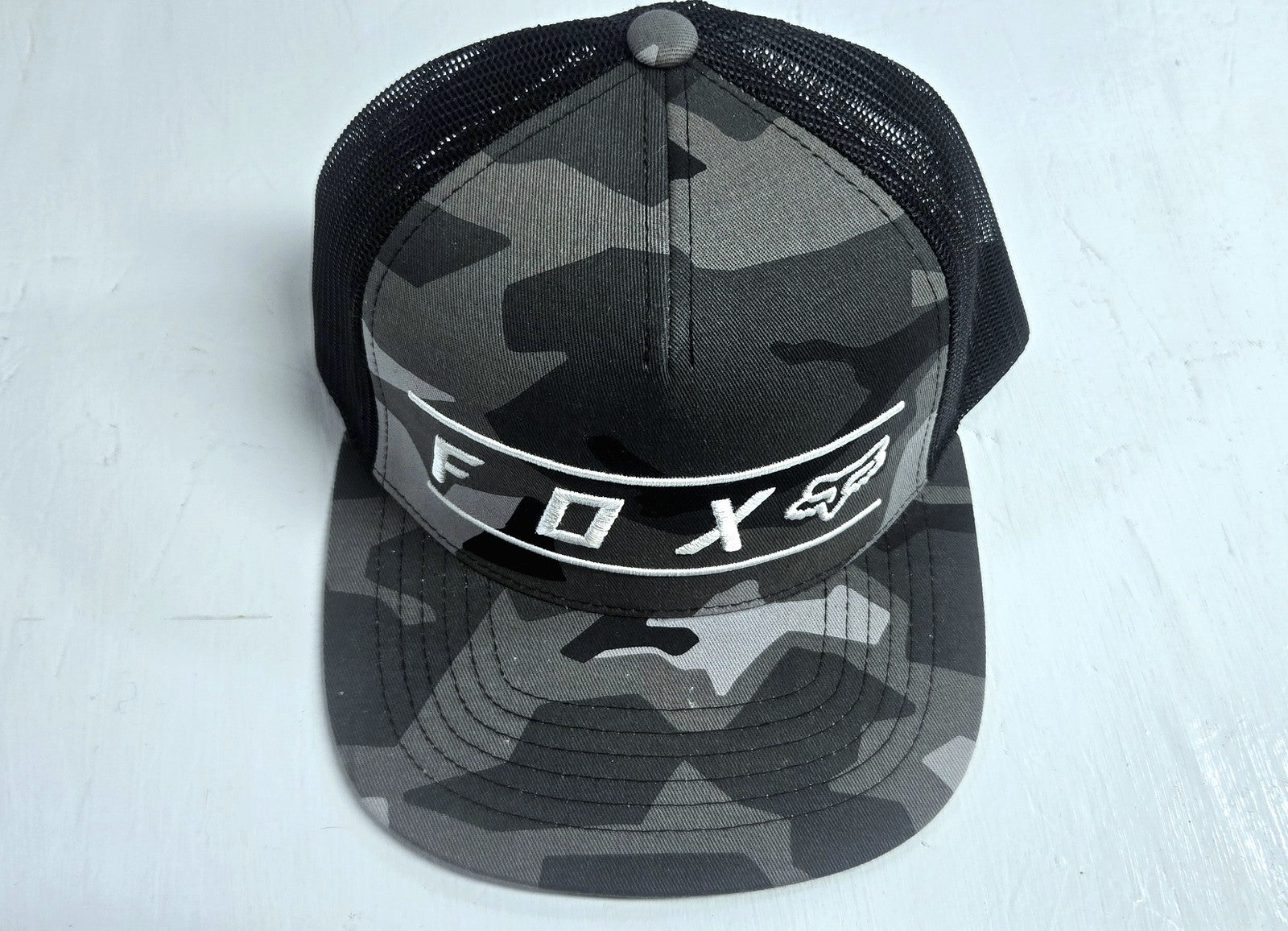Fox Hat, Gray Camo with White Logo