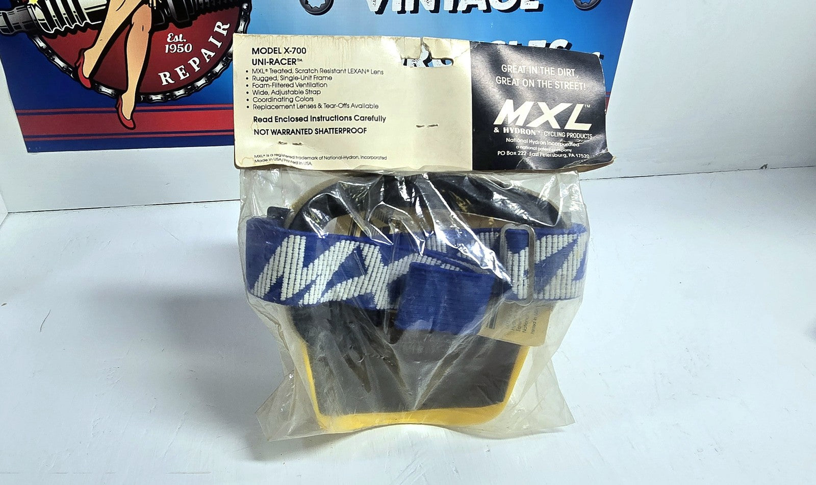 Vintage MXL Model X-700 Uni-Racer Full Face Goggles