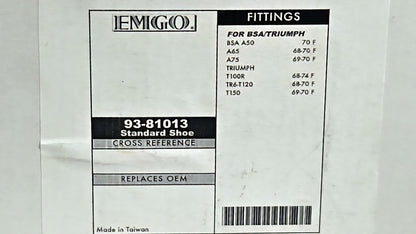 EMGO Brake Shoes 93-81013 For Triumph/BSA 37-1996T