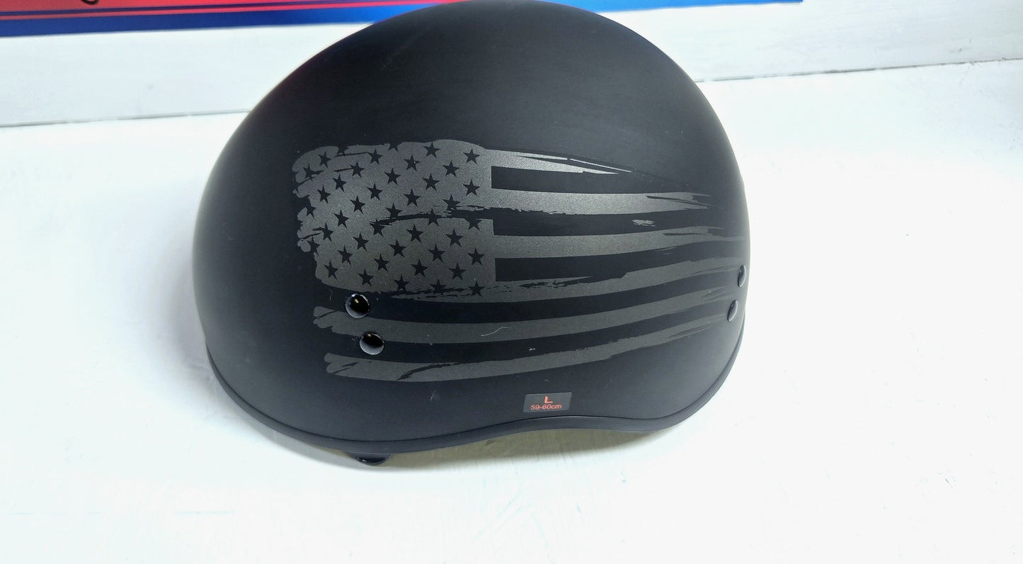 American Flag Gently Used Helmet Matte Black